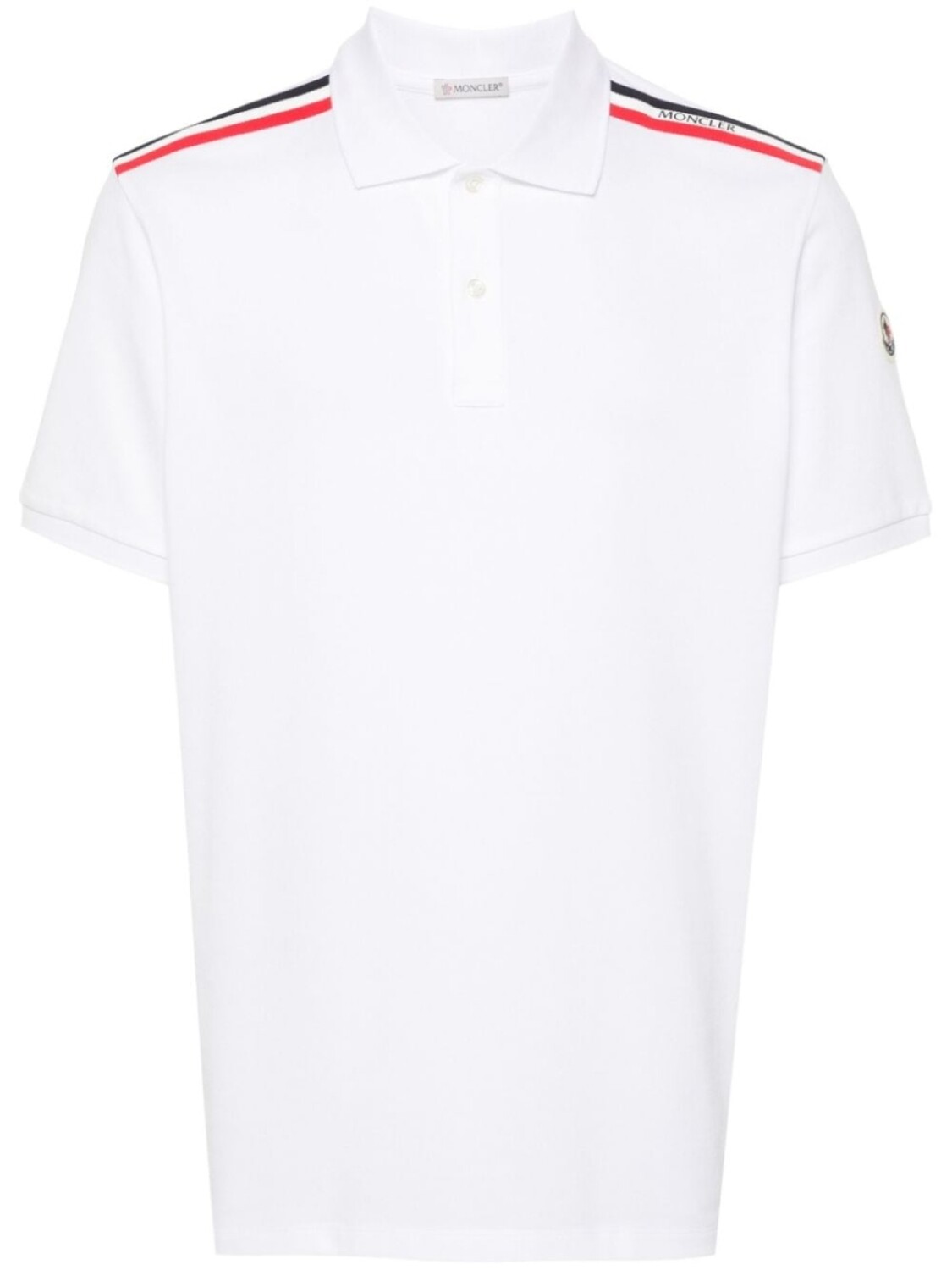 

Moncler рубашка поло с полосками RWB, белый