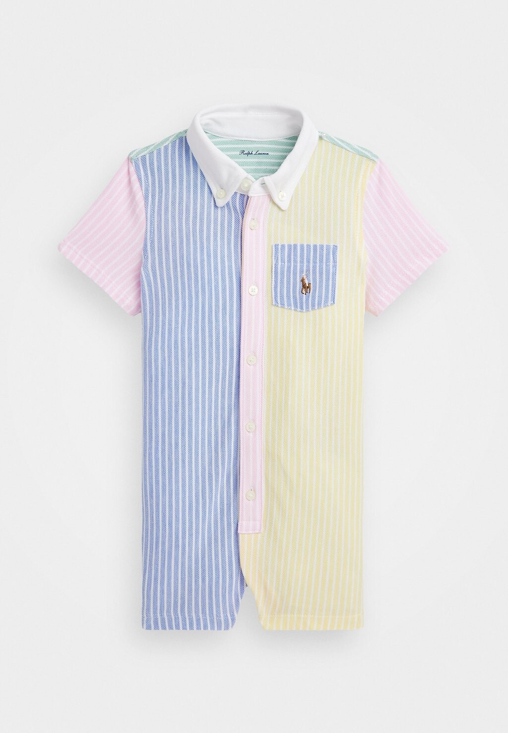 Комбинезон BABY OXFORD ONE PIECE SHORTALL Polo Ralph Lauren, цвет harbor island blue/wickett mul