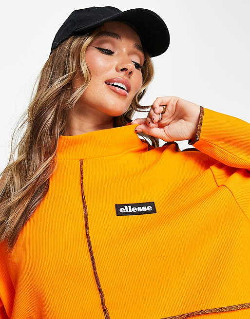 

Оранжевая толстовка ellesse с контрастной строчкой, Оранжевый