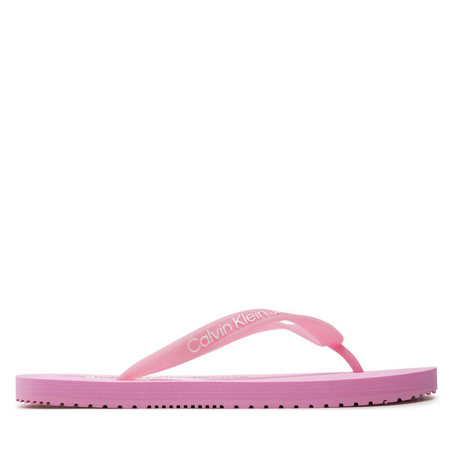 

Сандалии Calvin Klein Jeans Beach Sandal Monologo Tpu YW0YW01246 Glowing Guava/Bright White 0J2, розовый