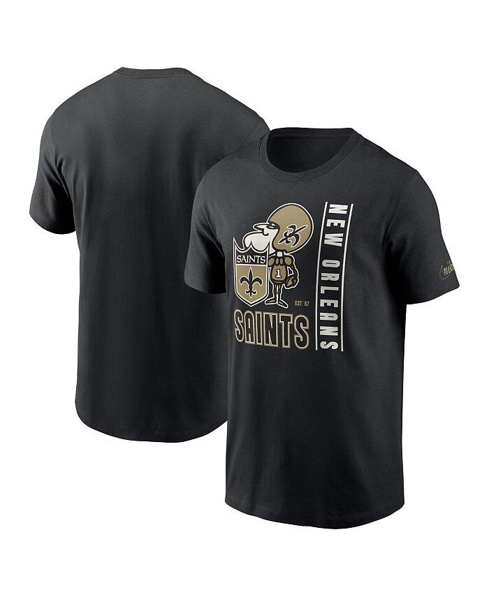 

Мужская черная футболка New Orleans Saints Lockup Essential Nike, черный