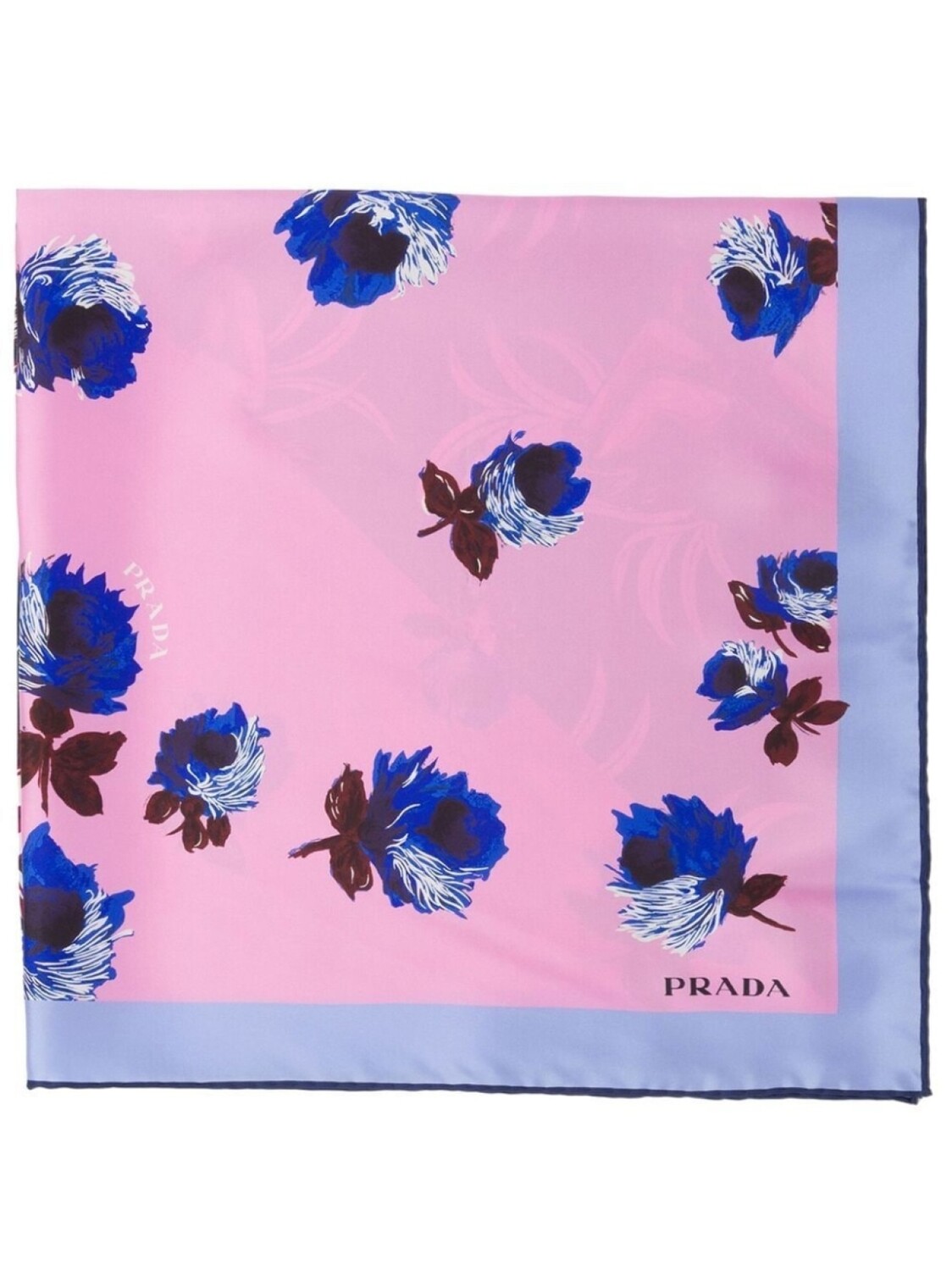

Prada шелковый платок с цветочным принтом, розовый