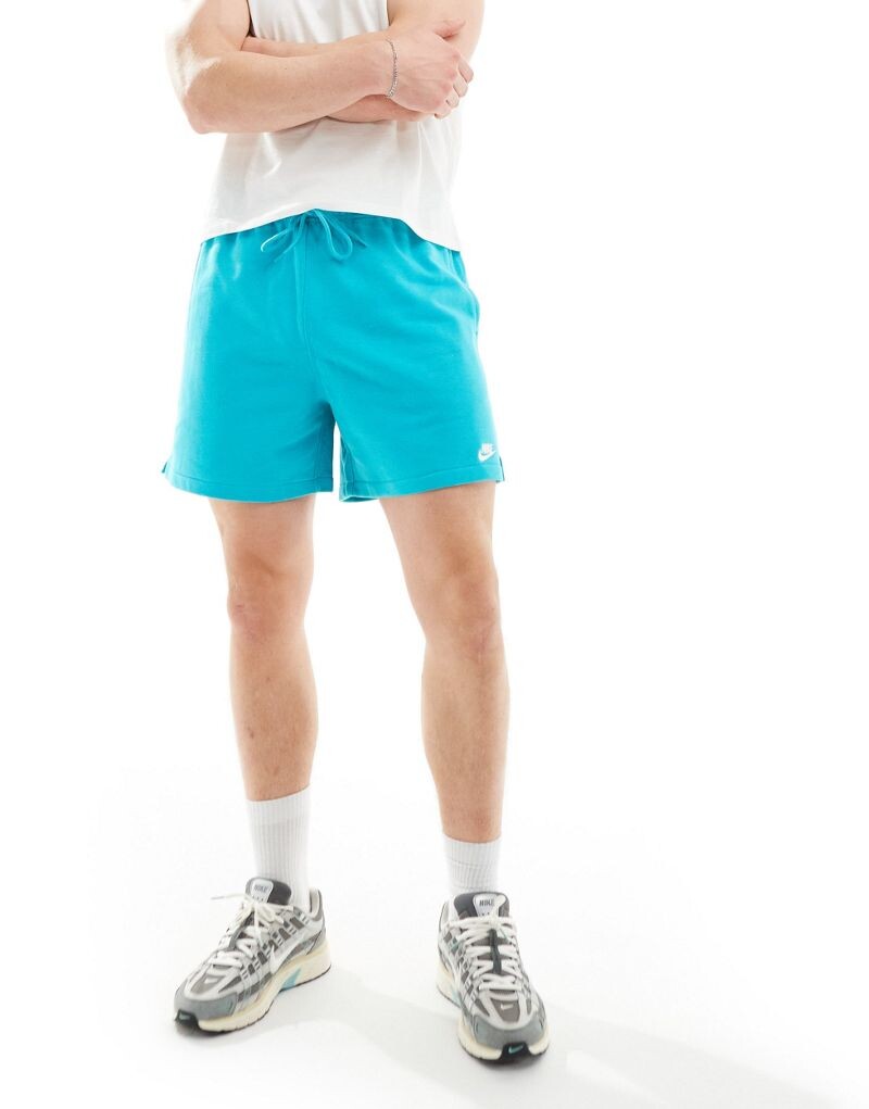 Синие шорты Nike Club French Terry