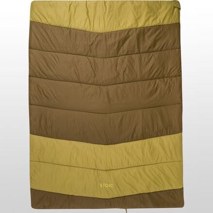 Двуспальный спальный мешок Groundwork: синтетика 20F Stoic, цвет Dark Olive/Green Moss цена и фото