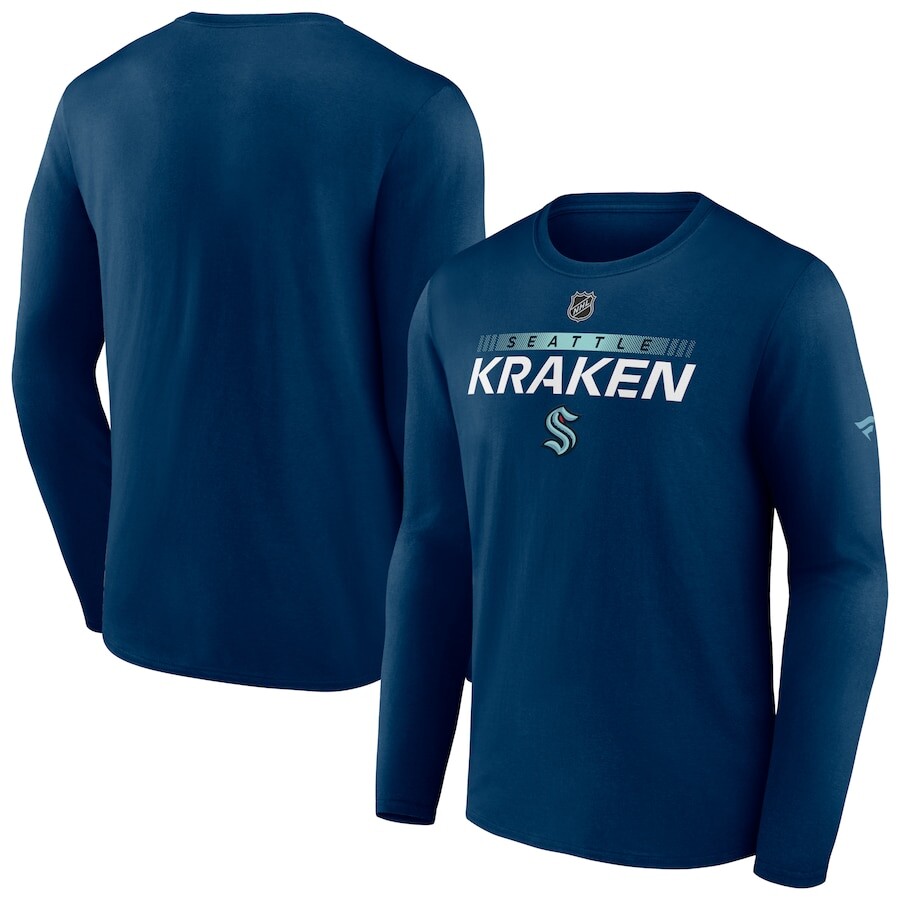 

Футболка с длинным рукавом Fanatics Branded Seattle Kraken, нави