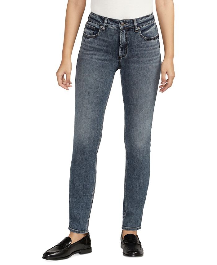 

Женские прямые джинсы со средней посадкой Most Wanted Silver Jeans Co., синий