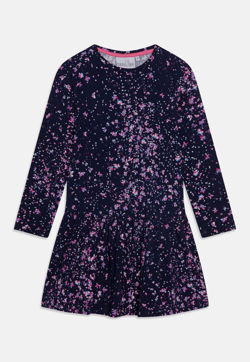 

Платье из джерси DRESS MINI BUTTERFLIES AND HEART PRINT happy girls, цвет navy