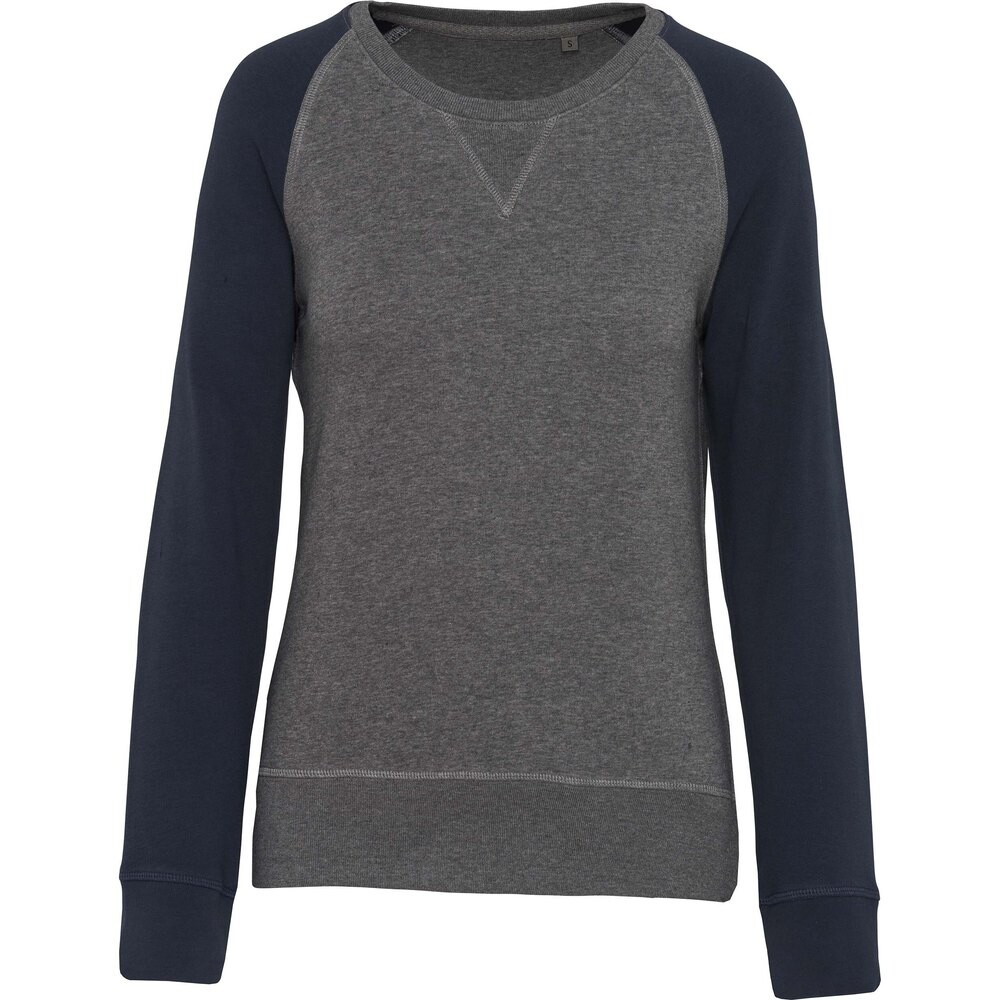 

Толстовка Kariban Round Neck Bicolore, синий