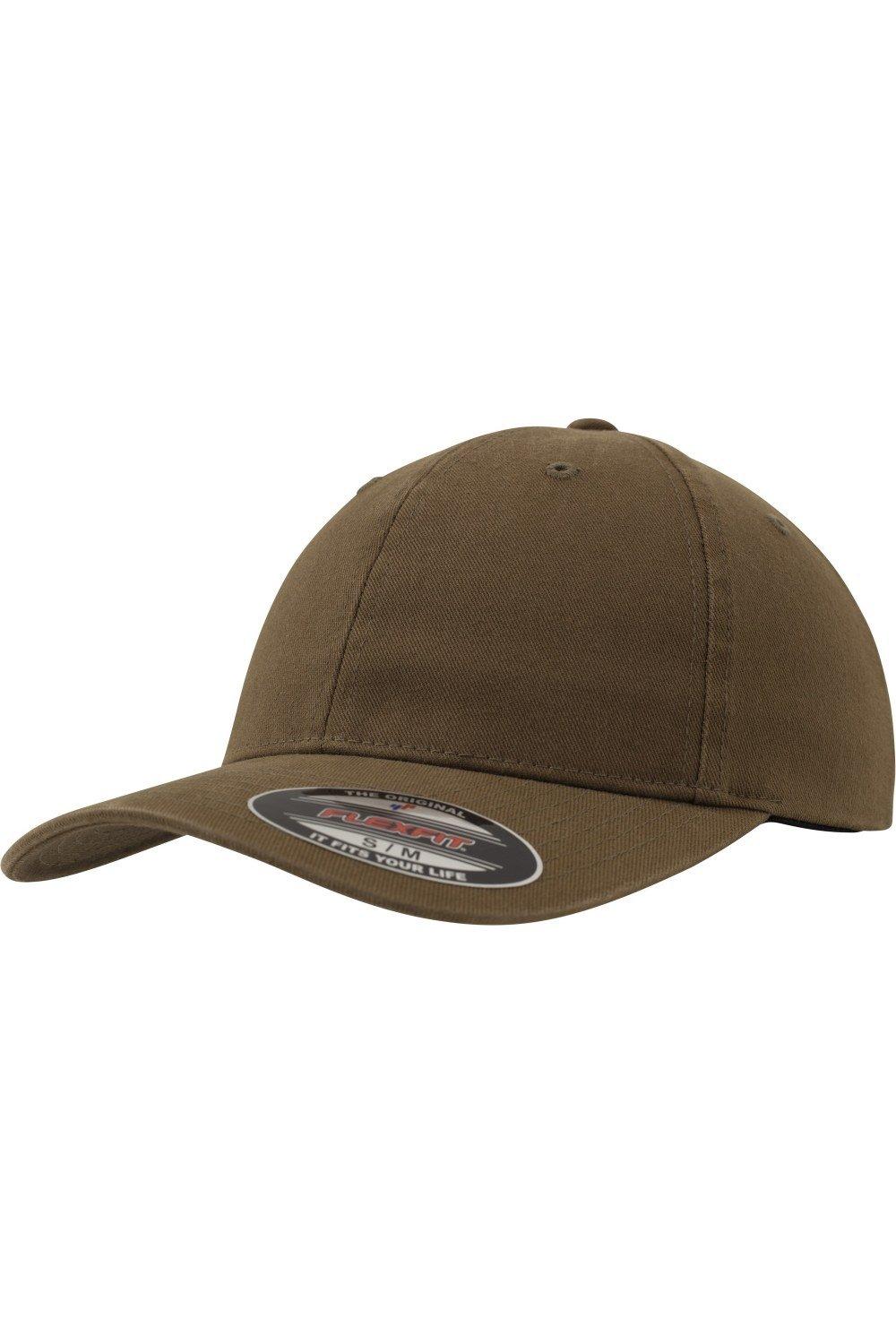 Бейсбольная кепка Dad из хлопка, выстиранного в одежде Flexfit, коричневый