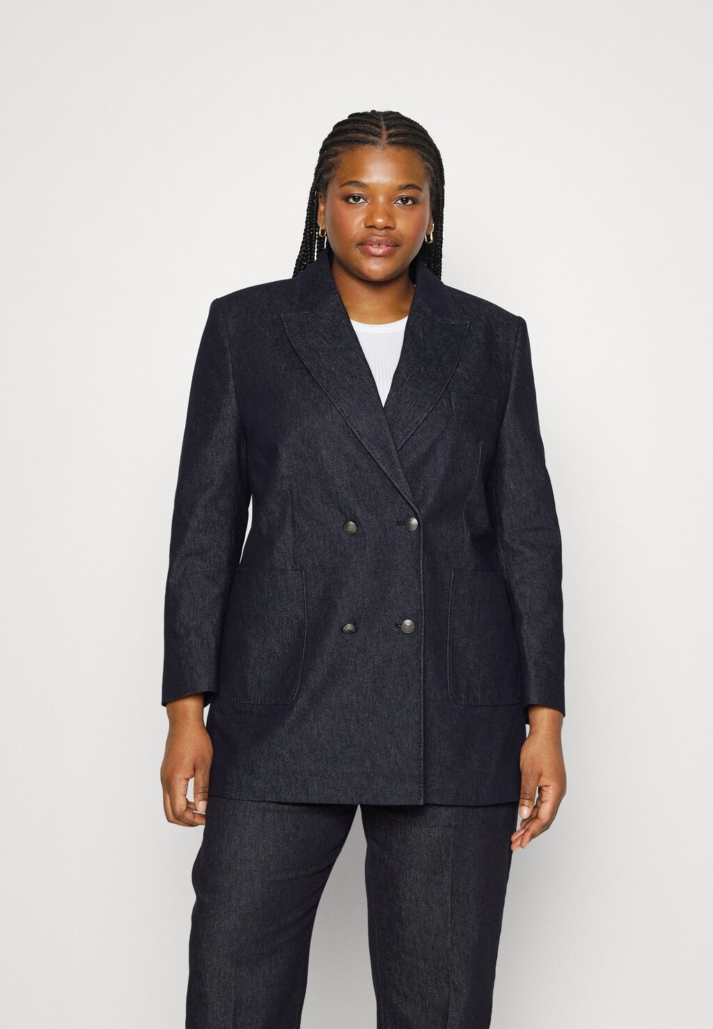 

Короткое пальто Tommy Hilfiger Curve BLEND TAILORED, цвет indigo blue