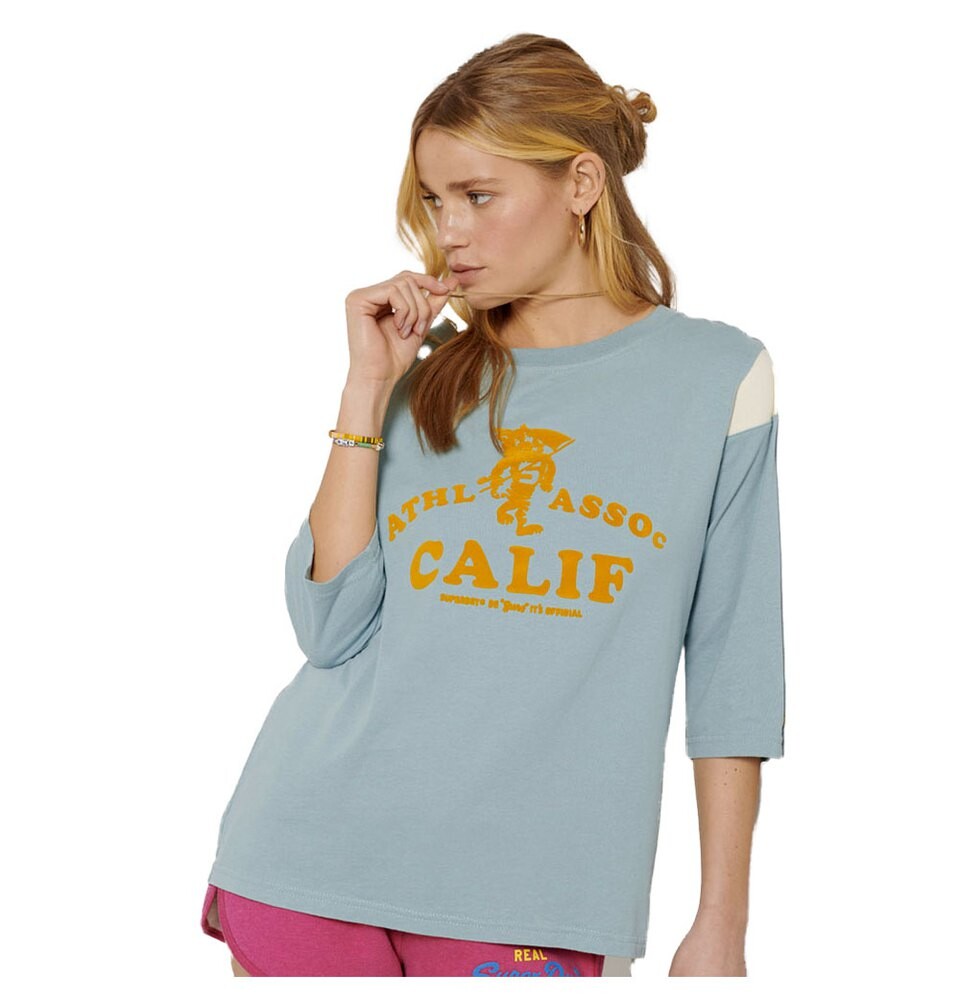 

Футболка Superdry Collegiate Ivy League Crew 3/4 Sleeve, синий