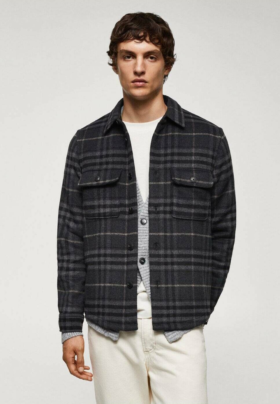 

Рубашка Egina Mango, цвет gris anthracite