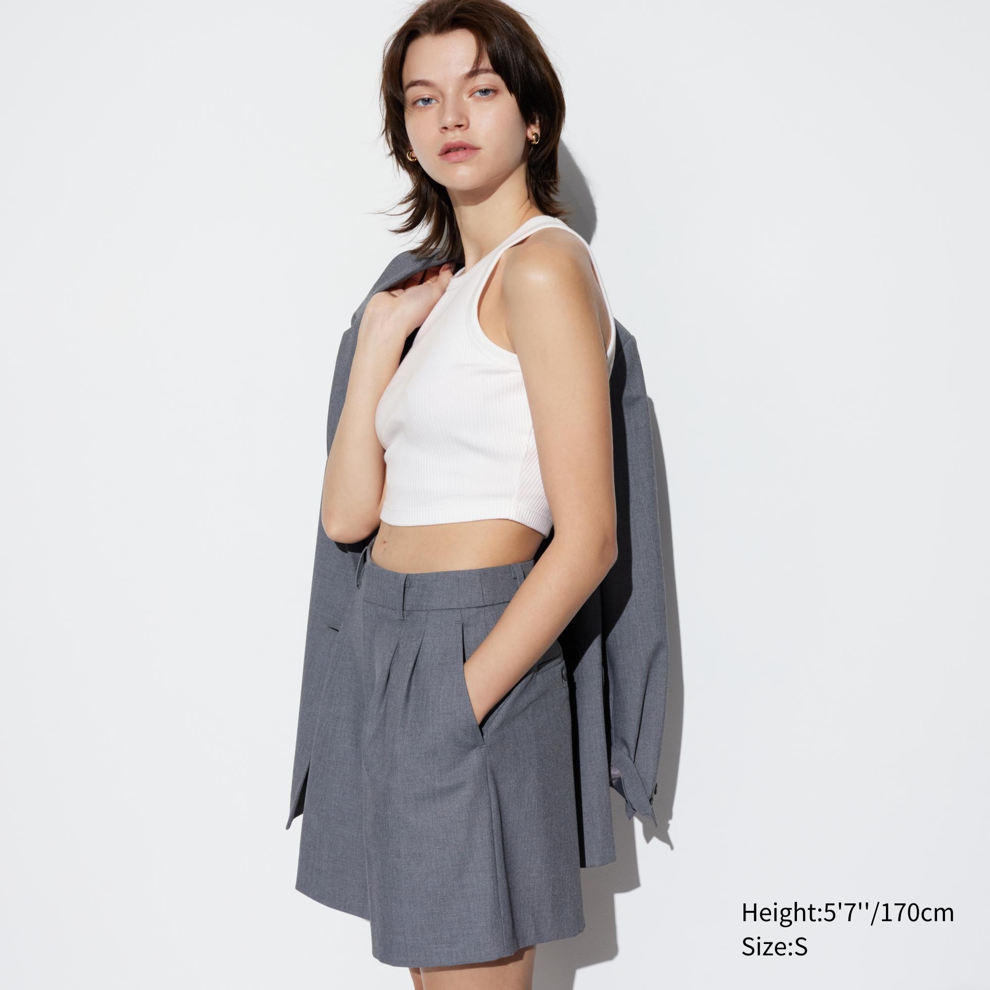 

Топ укороченный Uniqlo Ringer из мягкой ткани, белый