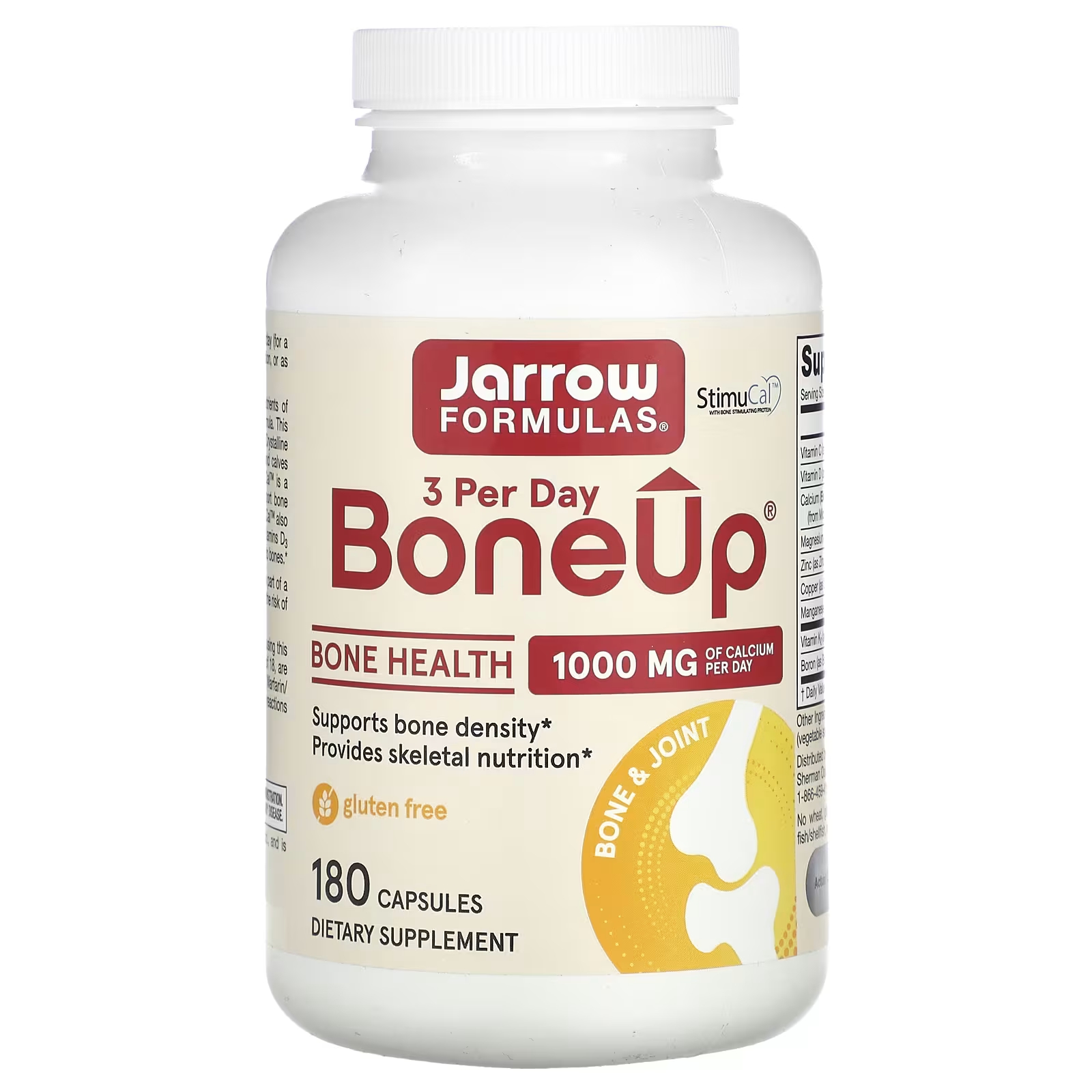 Jarrow Formulas BoneUp 1000 мг 180 капсул витаминно минеральный комплекс для укрепления костей jarrow formulas boneup 3 per day 180 шт