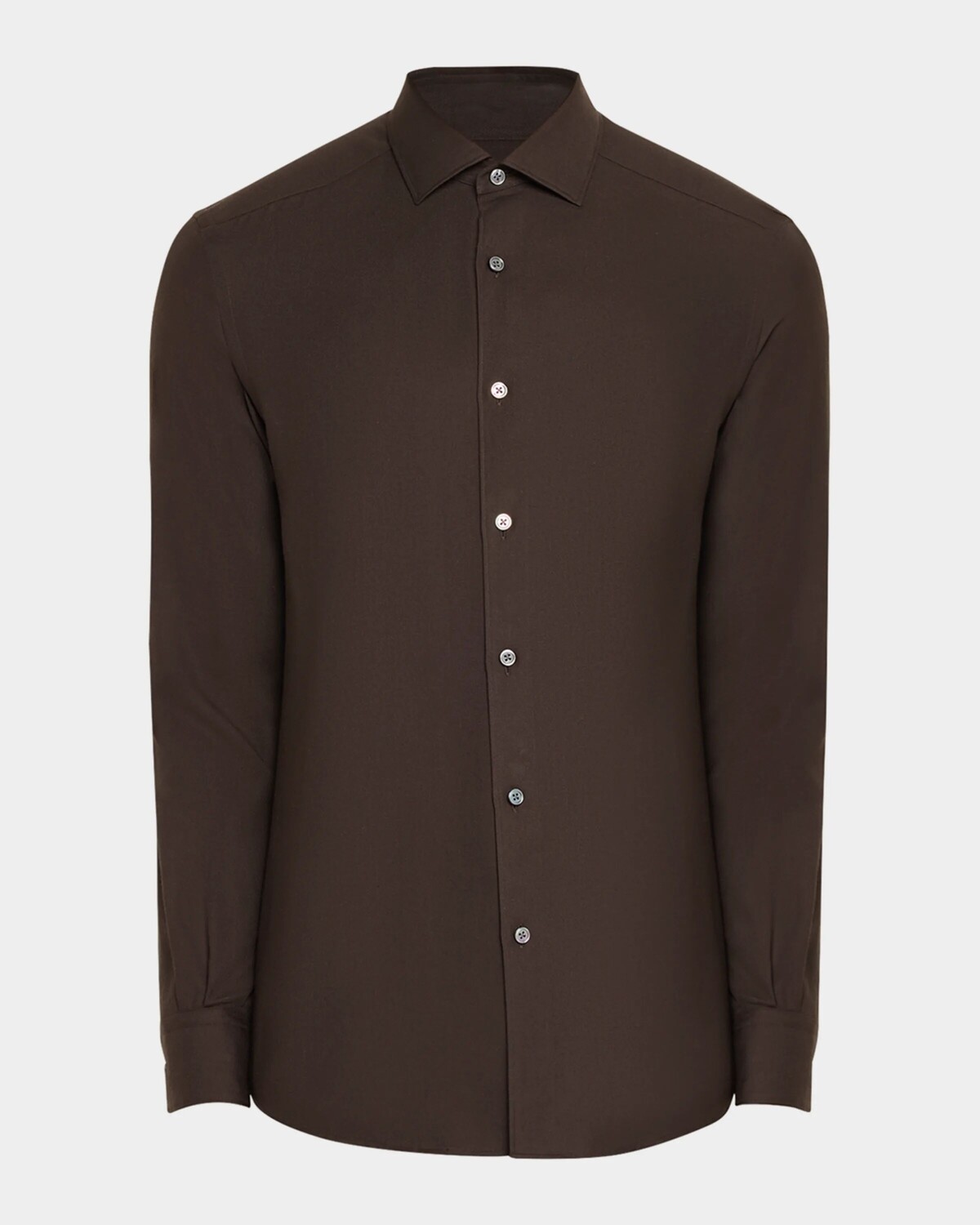

Мужская спортивная рубашка Cashco из хлопка и кашемира Zegna, цвет Dk Brw Sld