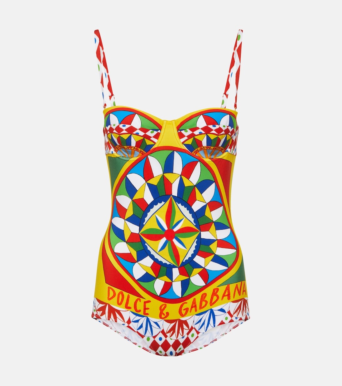 

Купальник carretto с вырезом Dolce&Gabbana, мультиколор