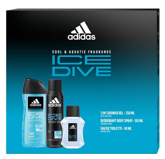 Подарочный набор косметики, 3 шт. Adidas Ice Dive мужская парфюмерия adidas подарочный набор ice dive man