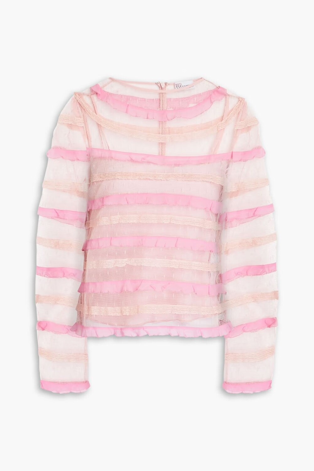 

Топ "пуэн-деспри" с кружевной отделкой Redvalentino, розовый