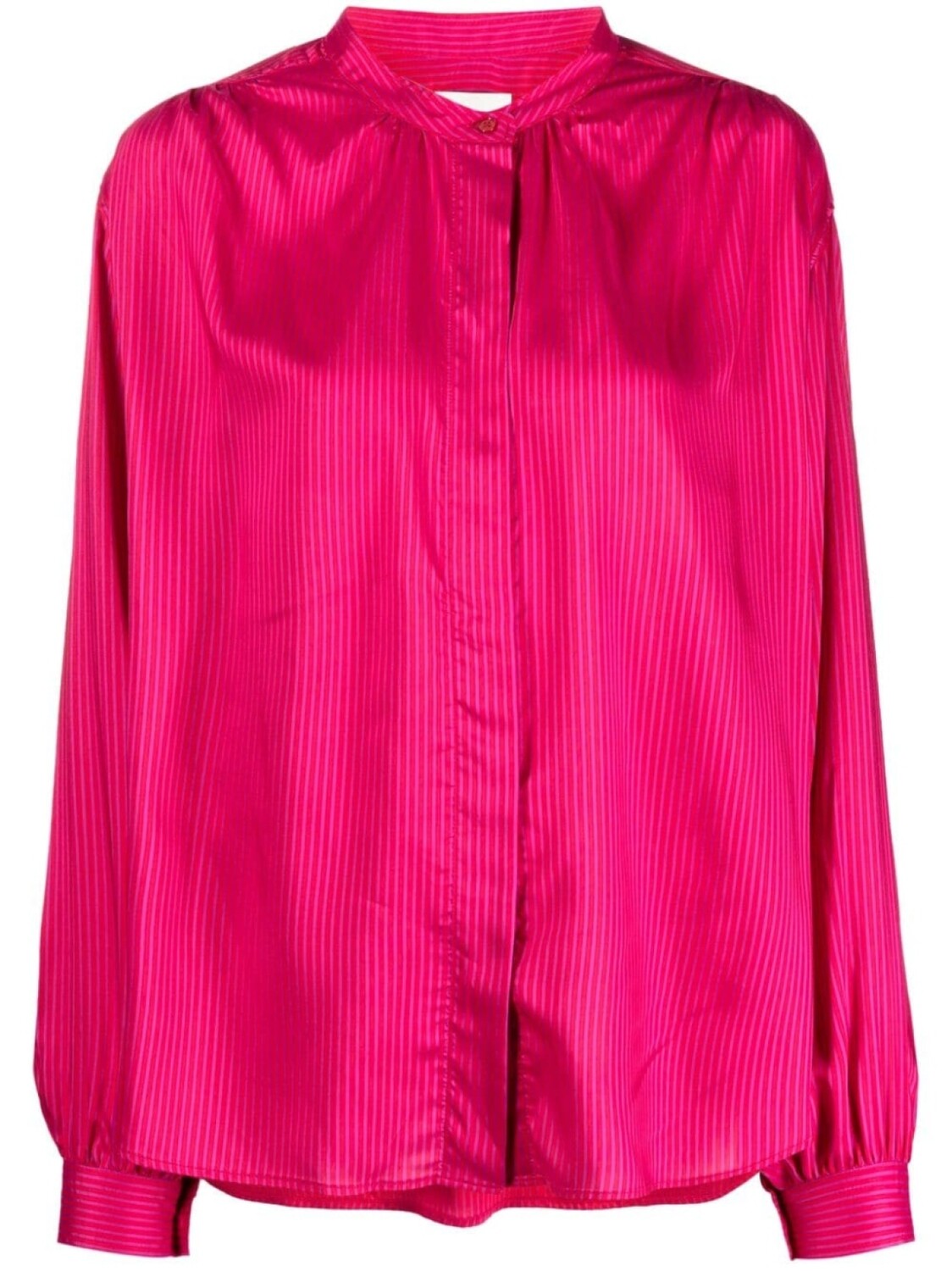 

ISABEL MARANT рубашка в полоску с воротником-стойкой, розовый