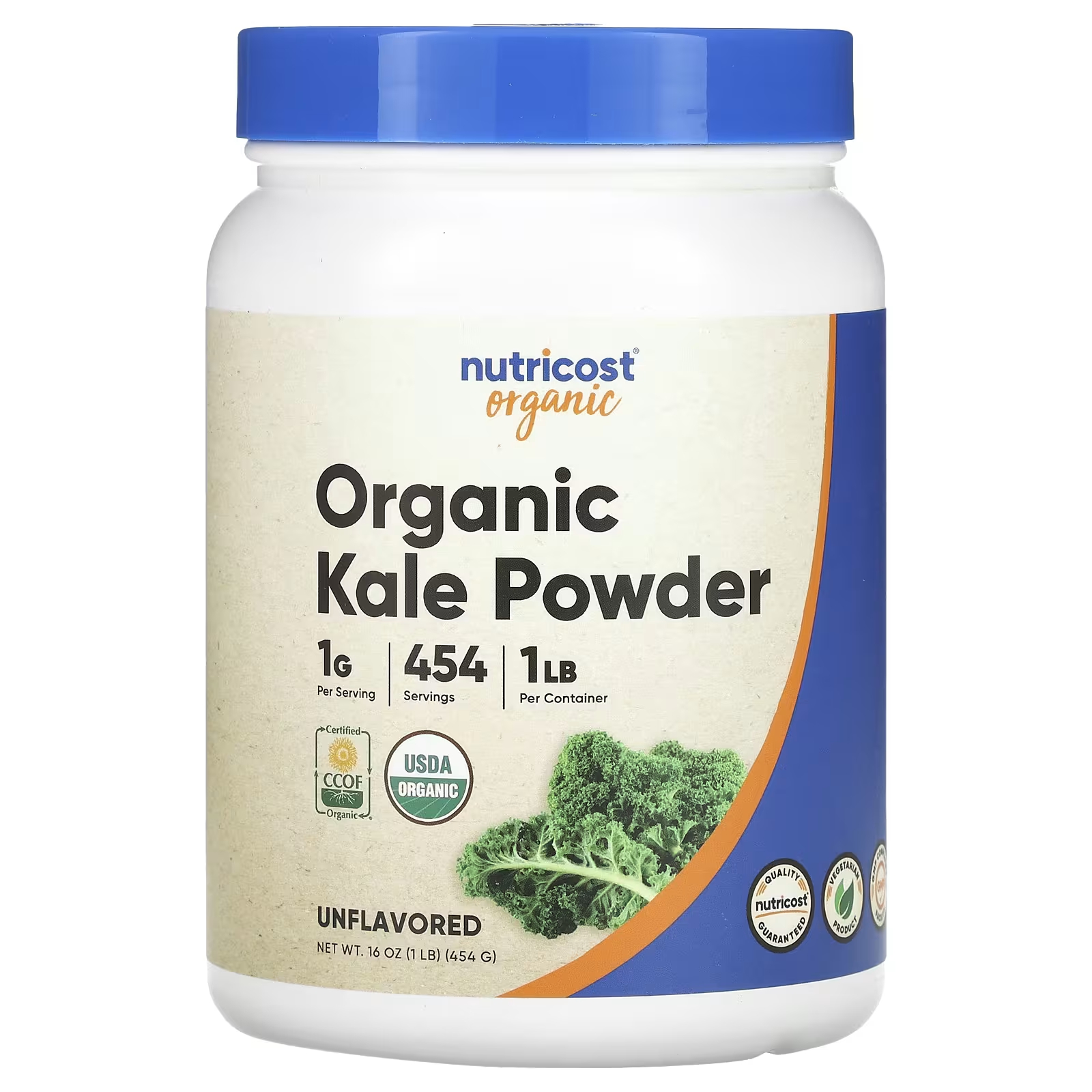Органический порошок капусты Nutricost без вкуса, 454 г nutricost органический порошок водорослей без вкуса 1 фунт 454 г