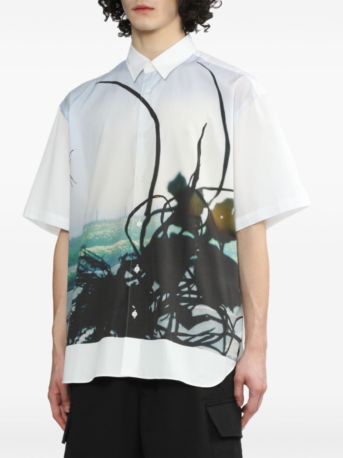 

Футболка с принтом Comme des Garçons Homme, белый
