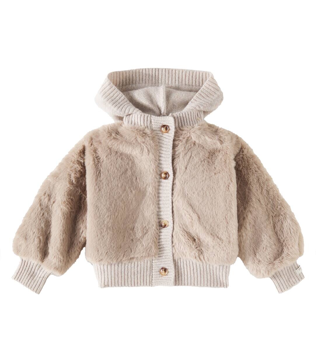 

Флисовая куртка Baby Birie Тедди Donsje, цвет taupe teddy