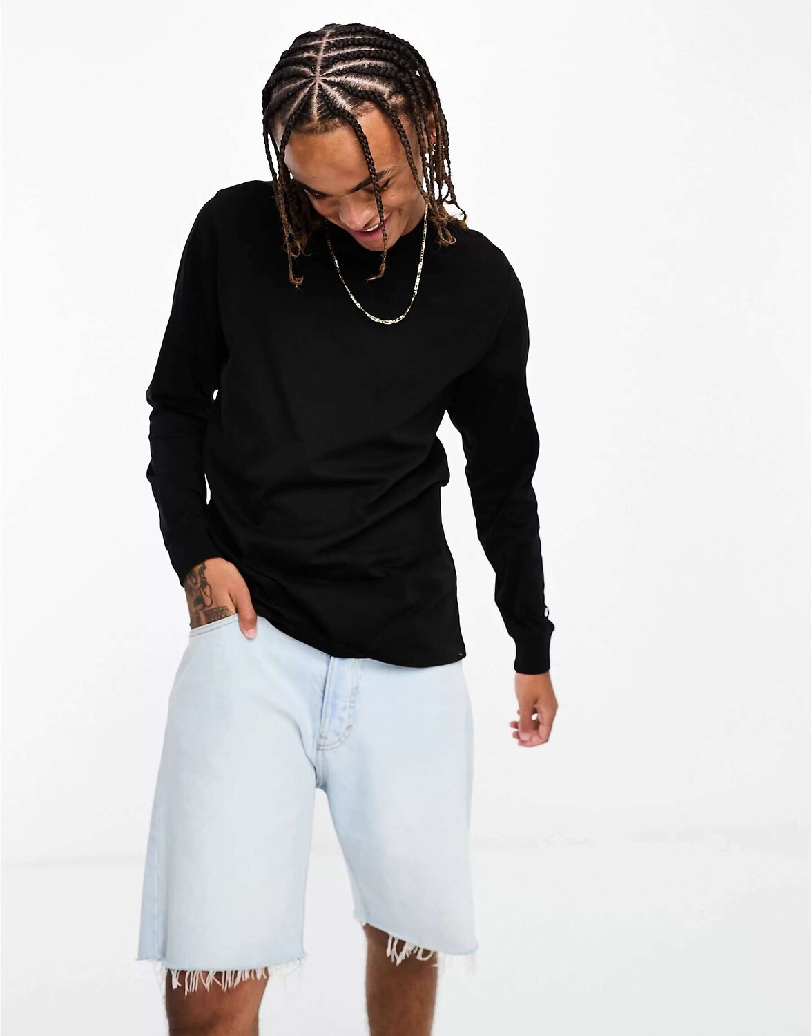 

Черный топ с длинными рукавами Carhartt WIP base