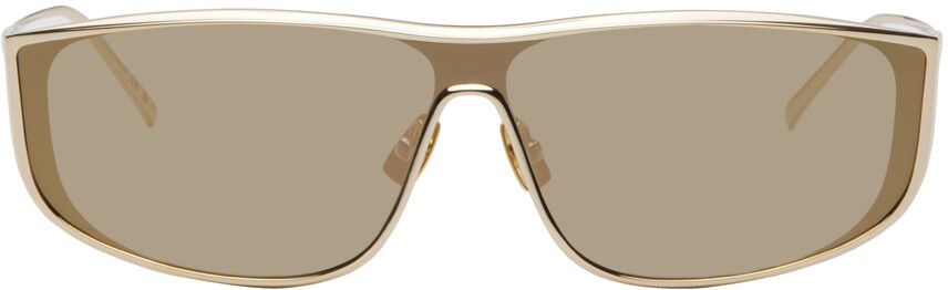 

Золотые солнцезащитные очки SL 605 Luna Saint Laurent