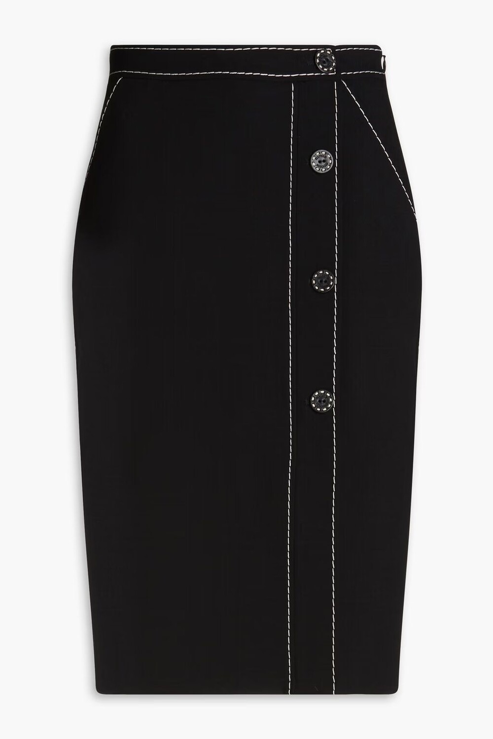 

Юбка из твила с прострочкой Boutique Moschino, черный