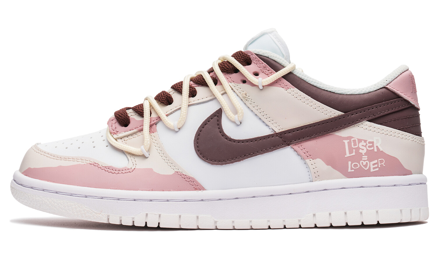

Кроссовки Nike Dunk Skateboarding Shoes Women's Low-top White, белый