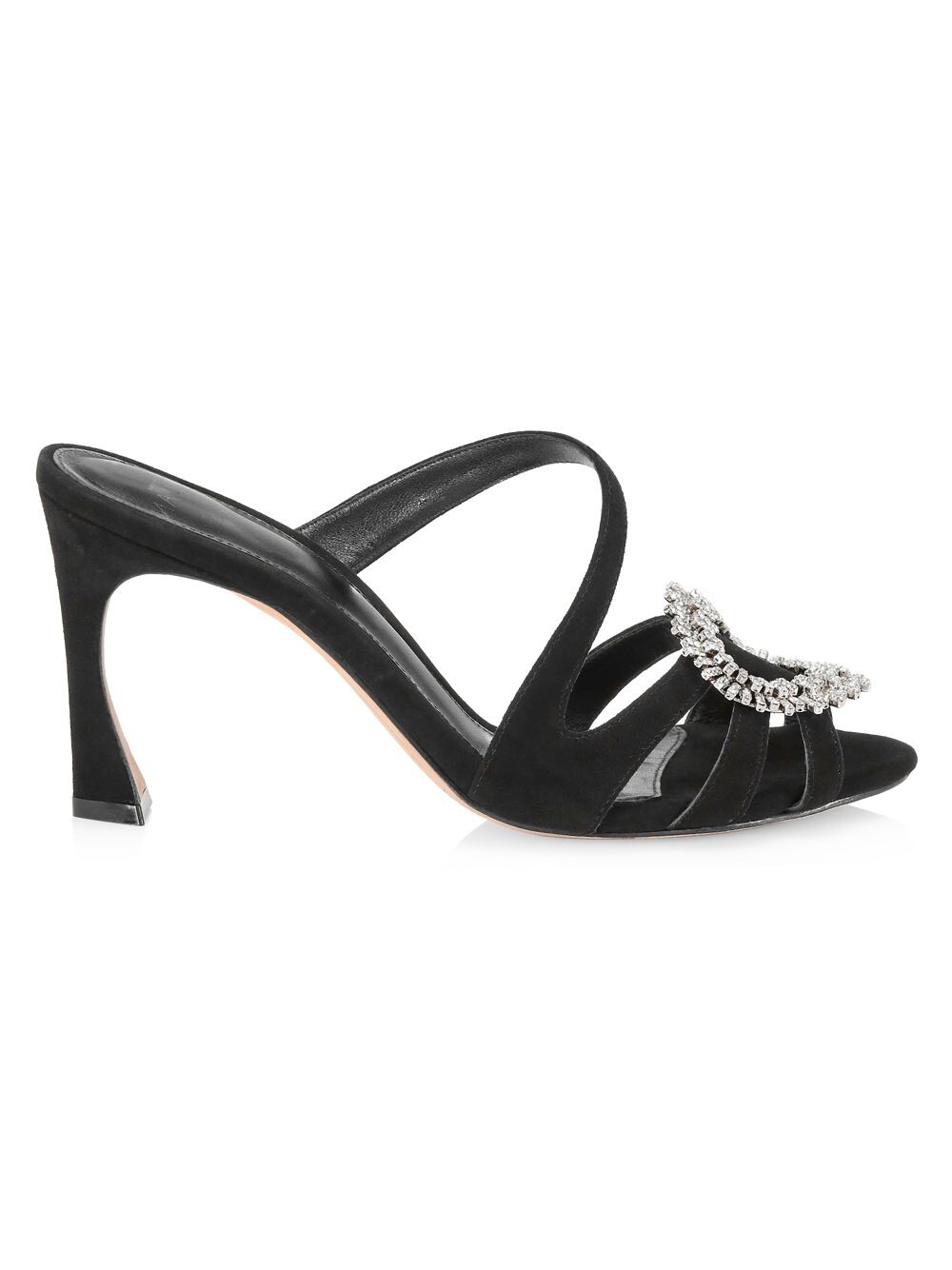 

Замшевые туфли без задника Alicia с украшением Alexandre Birman, черный