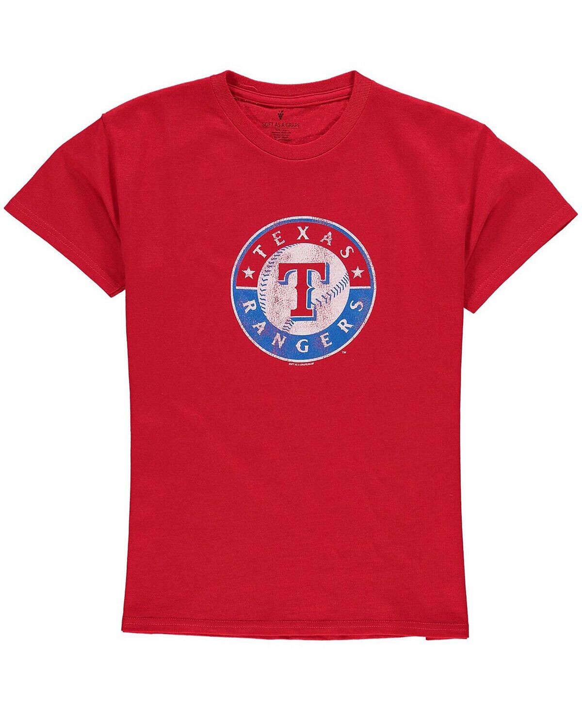 

Красная футболка с потертым логотипом Big Boys Texas Rangers Soft As A Grape