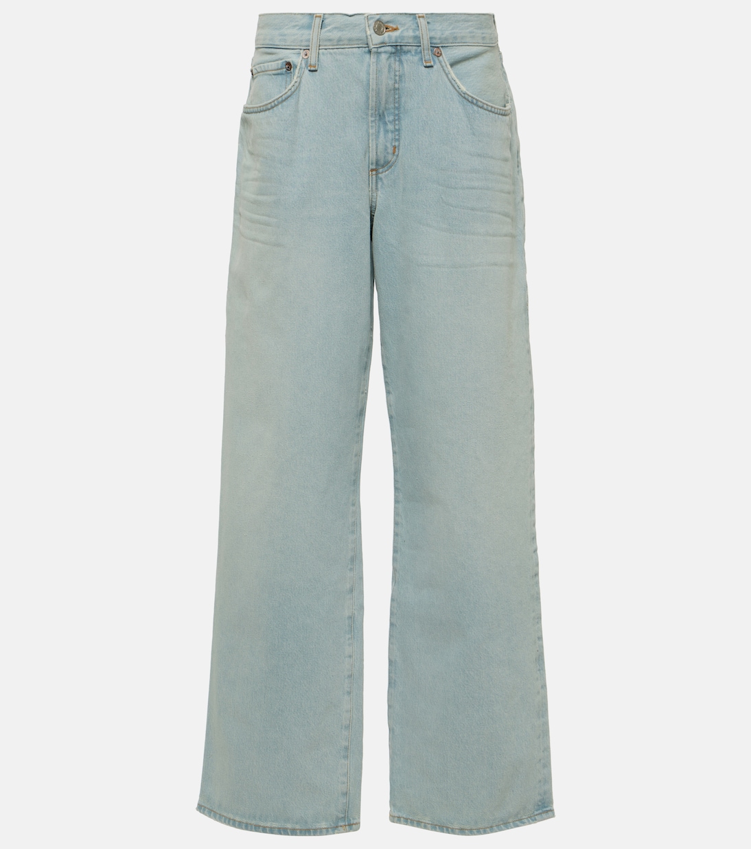 Прямые джинсы fusion jean со средней посадкой Agolde, синий джинсы agolde kye прямые со средней посадкой синий