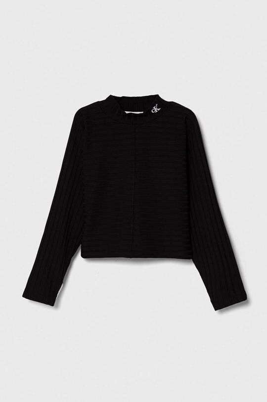 

Детский лонгслив с длинным рукавом Calvin Klein Jeans, черный