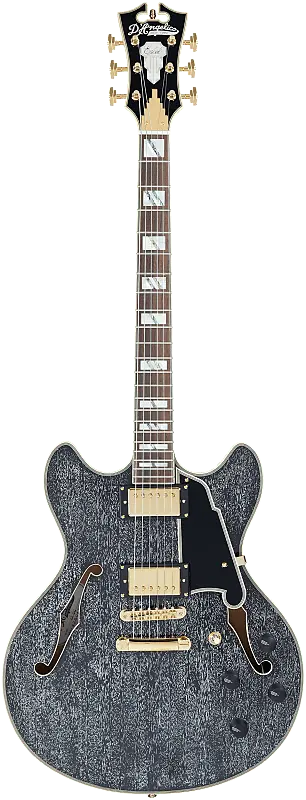 

Электрогитара D'Angelico Excel EX-DC Semi-Hollow with Stop-Bar Tailpiece with hardshell case 2021 Black Dog