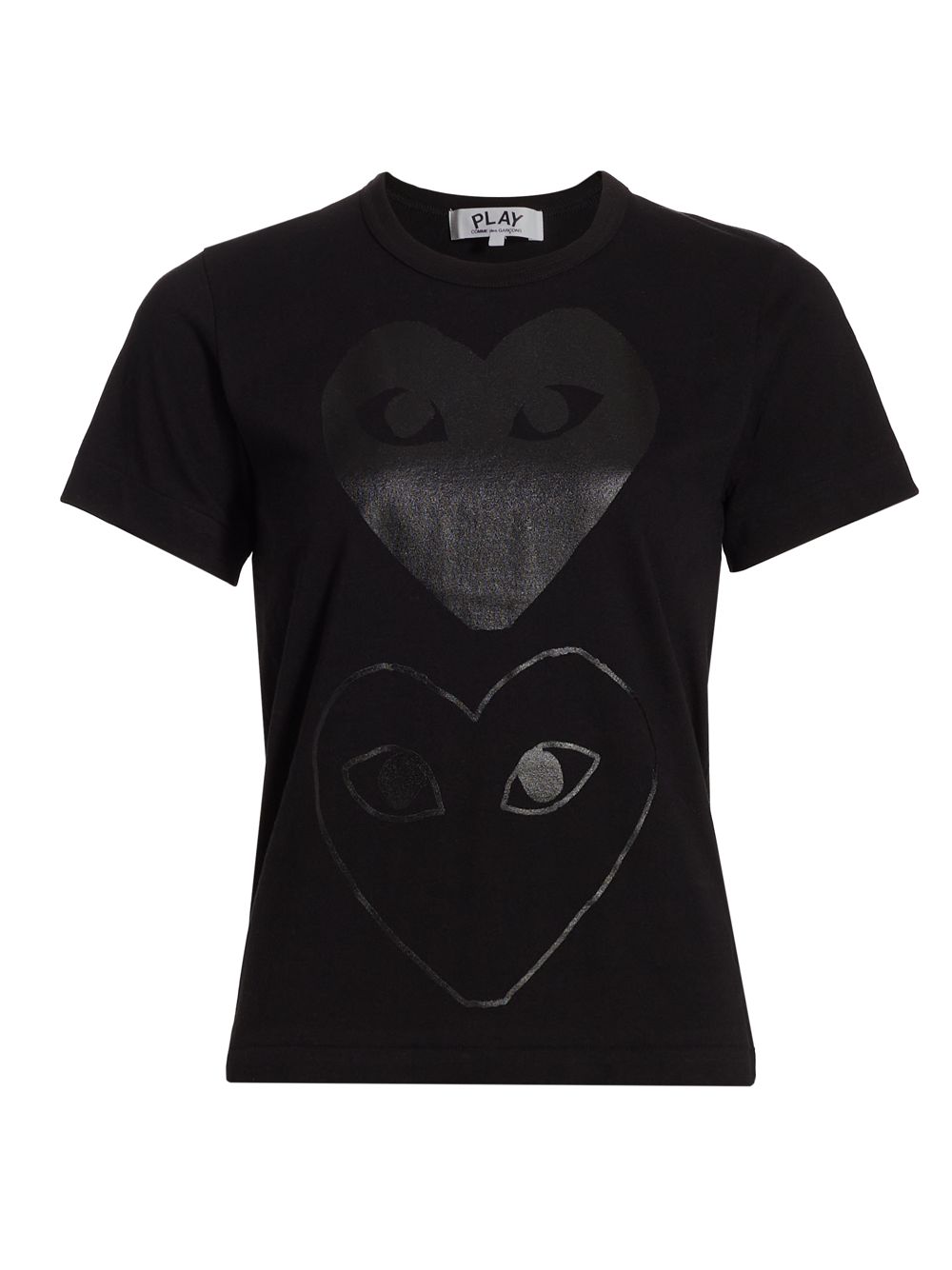 футболка comme des garçons play с двойным сердечком черная Футболка с двойным сердечком Comme des Garçons PLAY, черный