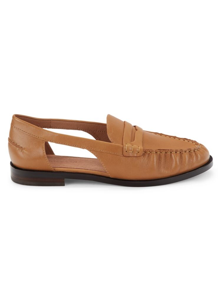 

Кожаные лоферы Brooke с вырезами Madewell, цвет Tan