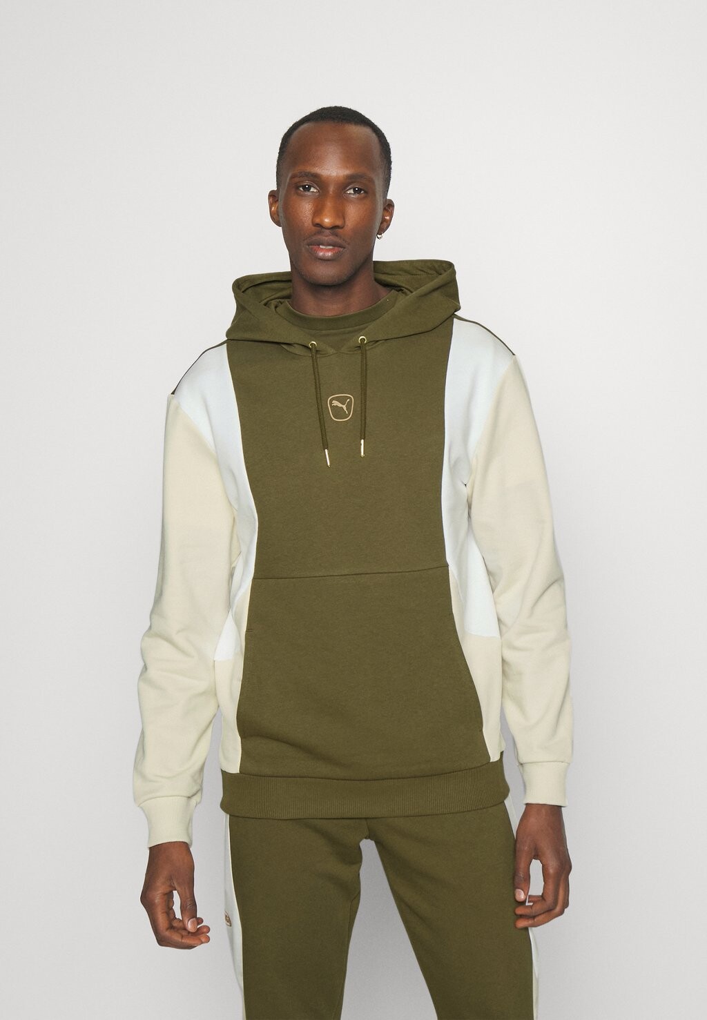

Худи Puma King Hoody, оливково-серый / альпийский снег, Коричневый