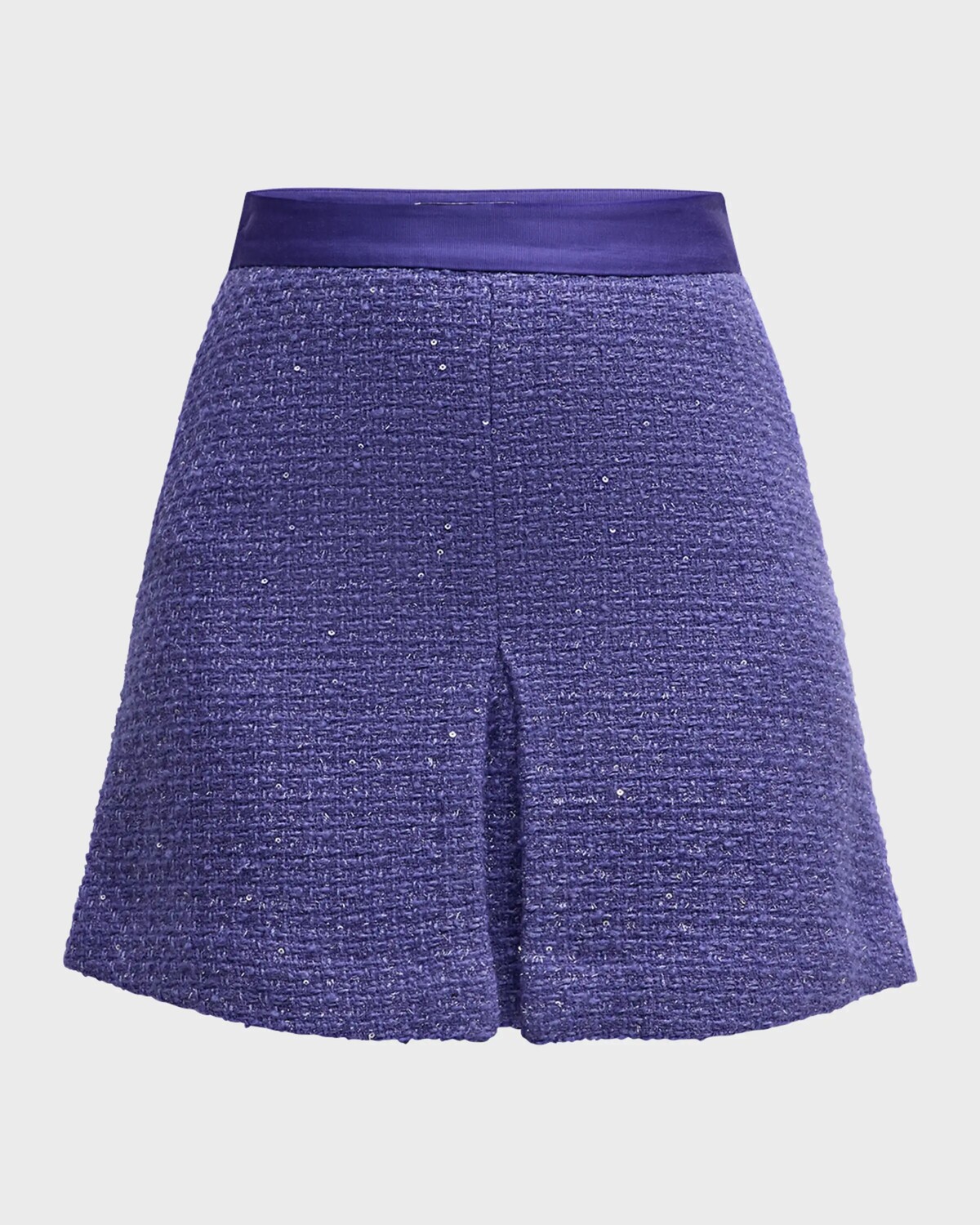 

Твидовая мини-юбка со складками и пайетками Emporio Armani, цвет Solid Medium Purple