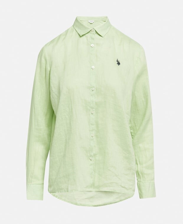 

Льняная блузка U.S. Polo Assn., зеленый