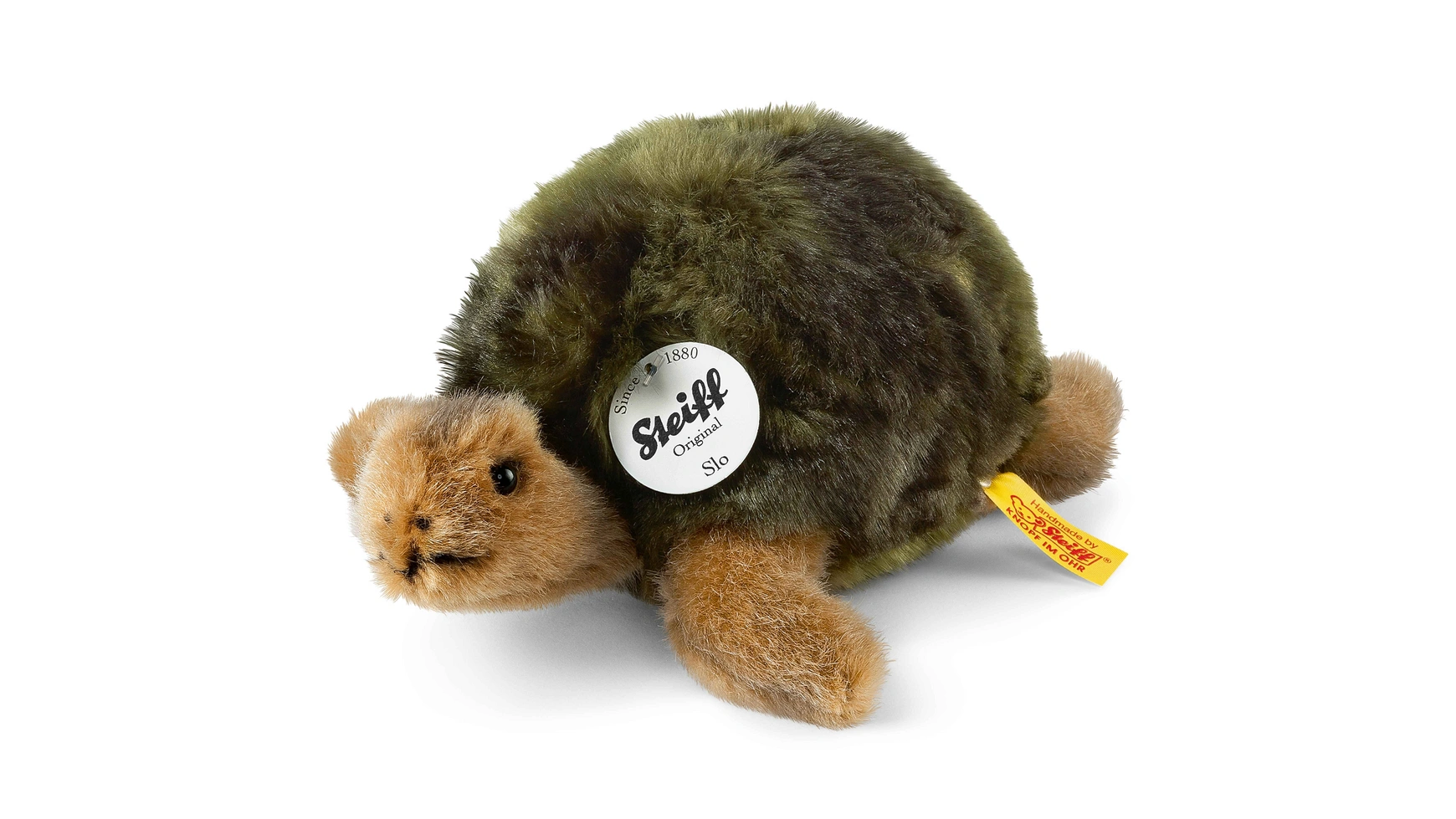 черепаха ручная кукла зеленая черепаха большая подушка черепаха детские игрушки анимационные персонажи Steiff Черепаха Slo, зеленая, 20см