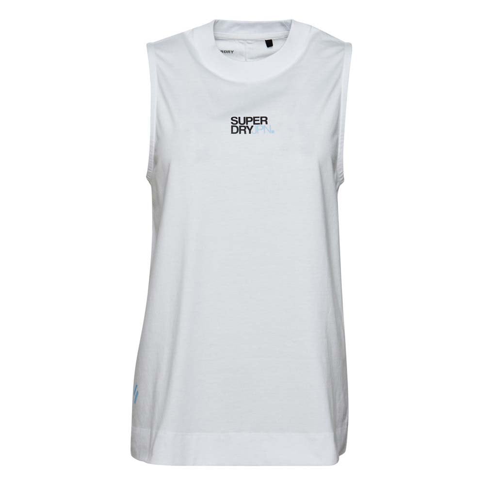 

Футболка Superdry Train Longline Sleeveless Mock Neck, белый