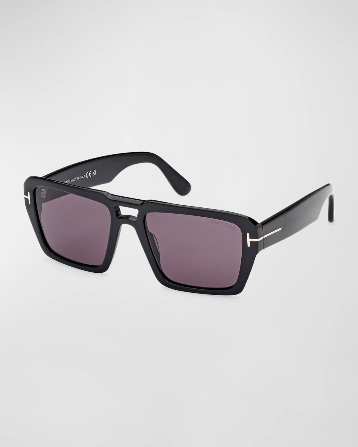

Мужские прямоугольные солнцезащитные очки Redford из ацетата TOM FORD, цвет Shiny Black