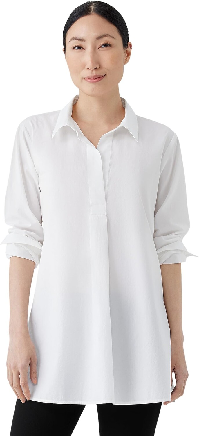 

Классическая туника с воротником Eileen Fisher, белый
