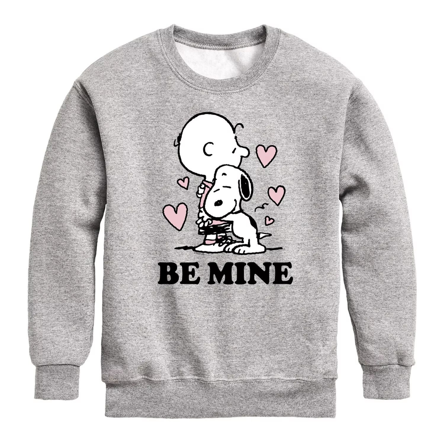 

Флисовый свитшот Peanuts Be Mine Hug для мальчиков 8–20 лет Licensed Character, серый