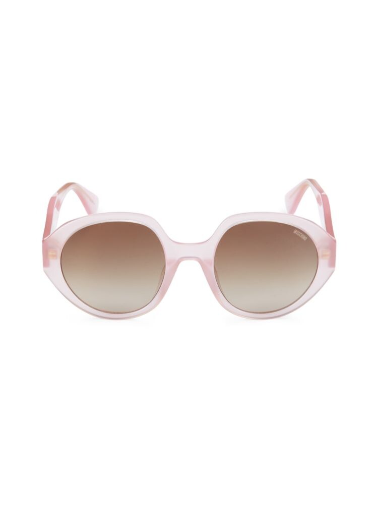 

Круглые солнцезащитные очки 53MM Moschino, цвет Light Brown