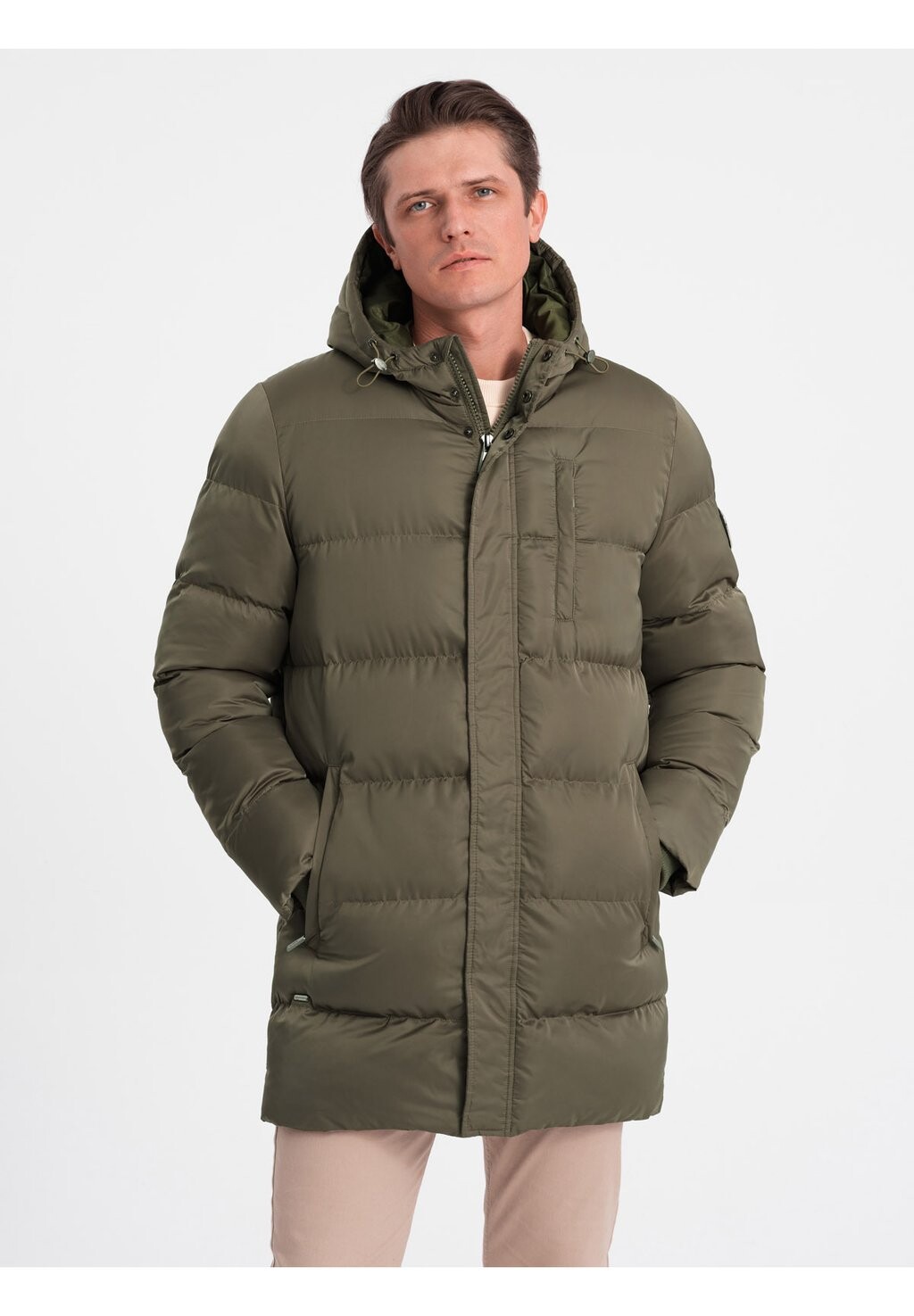 

Зимнее пальто QUILTED Ombre, хаки