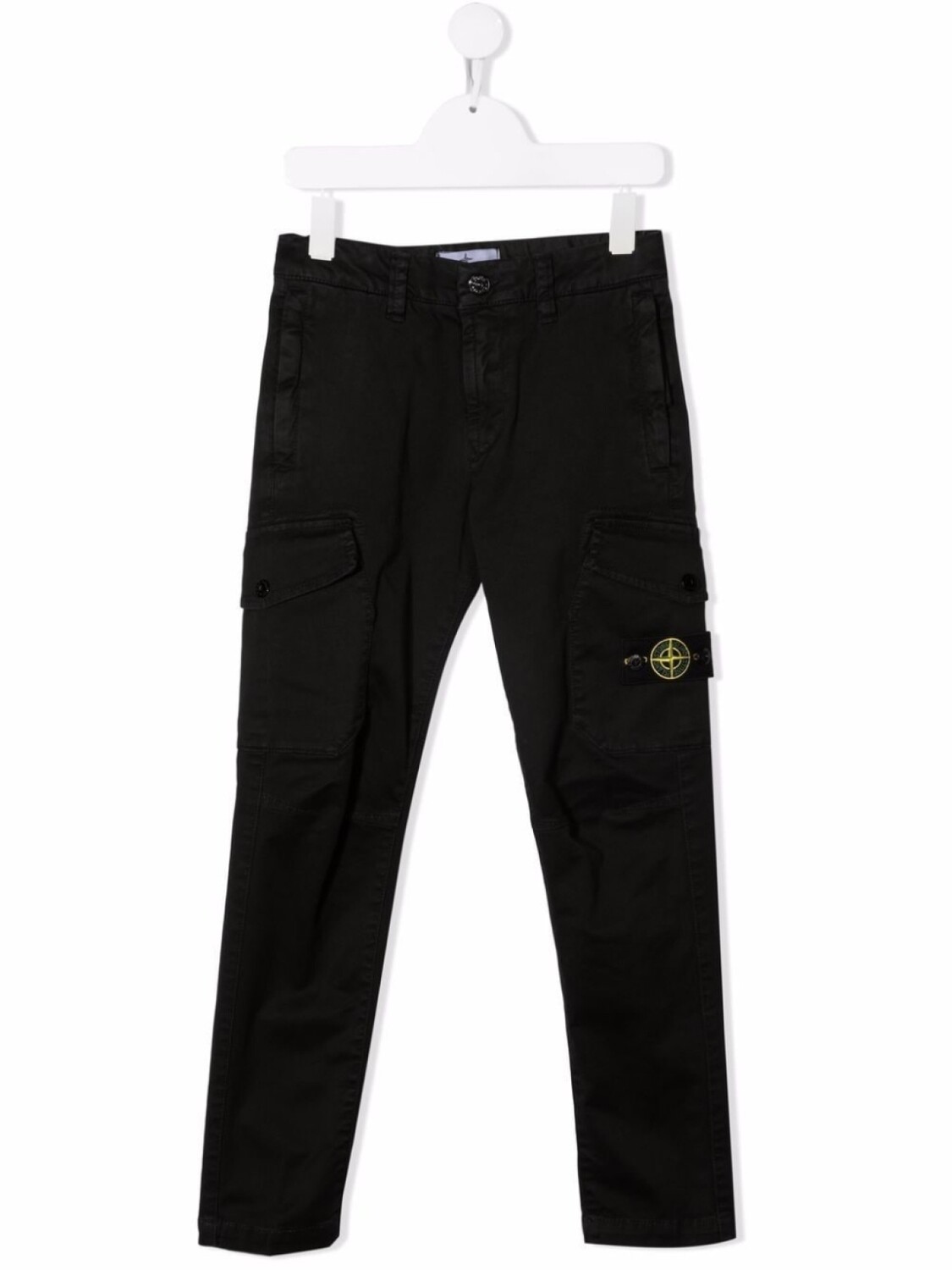 

Stone Island Junior брюки карго с нашивкой-логотипом, черный