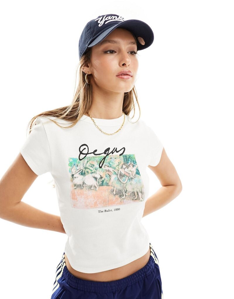 

Белая футболка с изображением лицензии Ballet Degas ASOS DESIGN