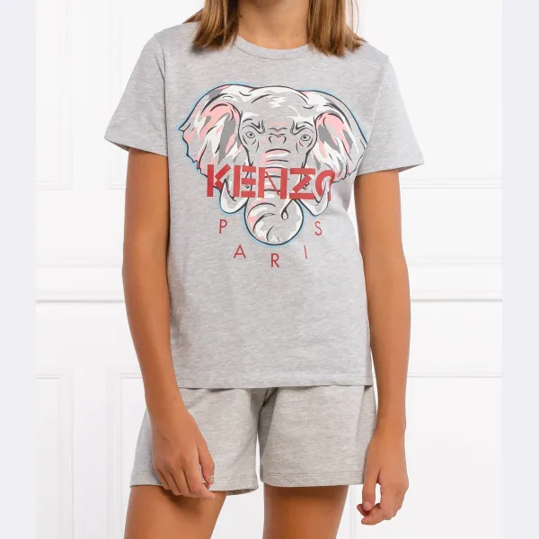 

Футболка стандартного кроя Kenzo Kids, серый